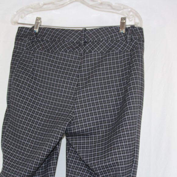 Free People Women's Jana Flare Trouser Pants Houndstooth Plaid Black Gray Sz 6 - Picture 9 of 14